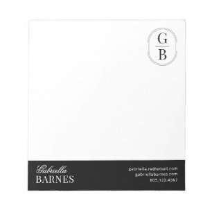 Modern Minimalist Black & White Bold Notepad