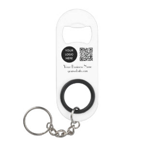 Modern Minimalist Black White Custom logo QR Code