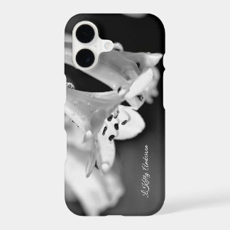 Modern Minimalist Black & White Flower with ursign
