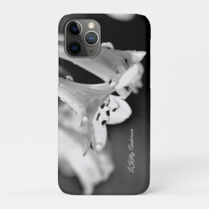 Modern Minimalist Black & White Flower with ursign Case-Mate iPhone Case