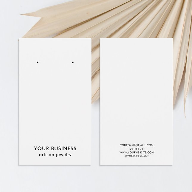 Modern Minimalist Black White Jewellery Display Ca (Creator Uploaded)