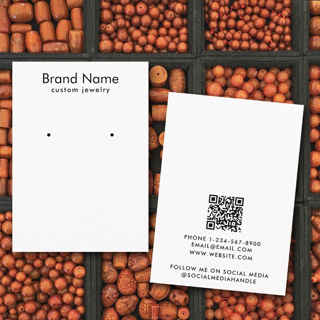 Modern Minimalist Black White Jewelry Display Card (Modern Minimalist Black White Jewelry Display Card)