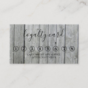 Modern Minimalist Black & White Loyalty Card