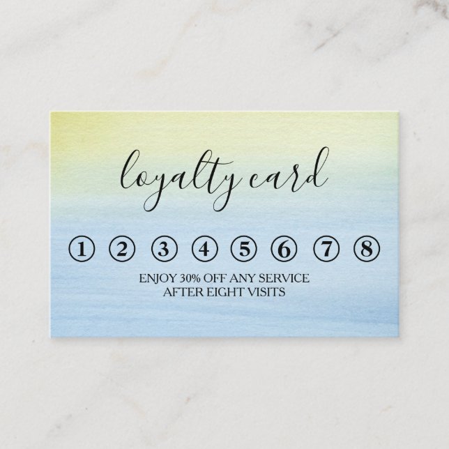 Modern Minimalist Black & White Loyalty Card (Front)
