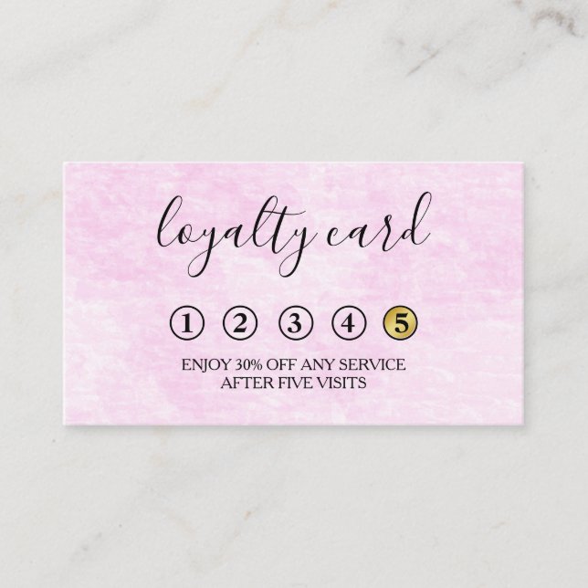 Modern Minimalist Black & White Loyalty Card (Front)