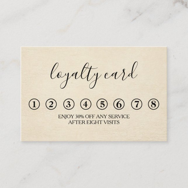 Modern Minimalist Black & White Loyalty Card (Front)