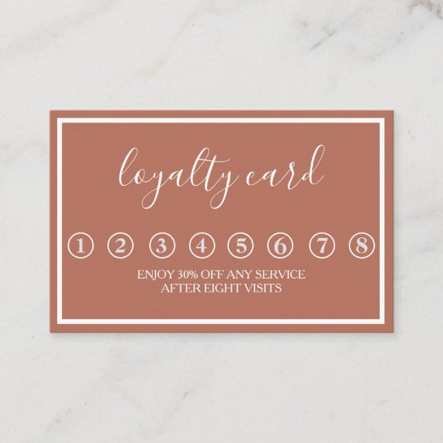 Modern Minimalist Black & White Loyalty Card (Front)