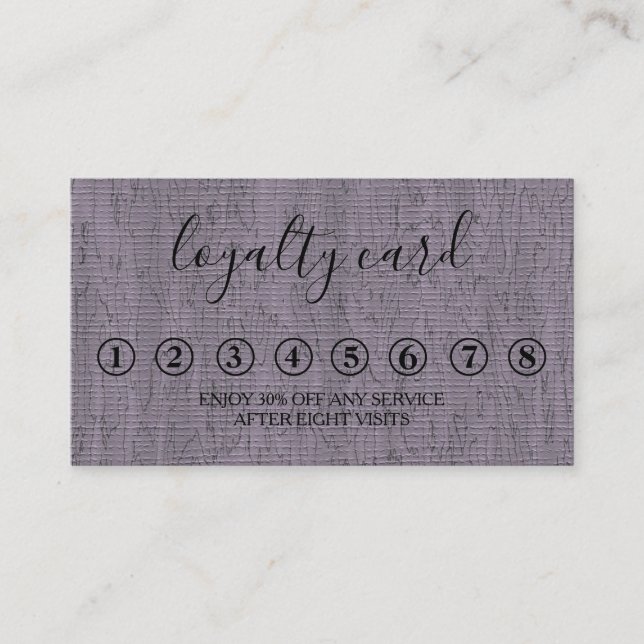 Modern Minimalist Black & White Loyalty Card (Front)