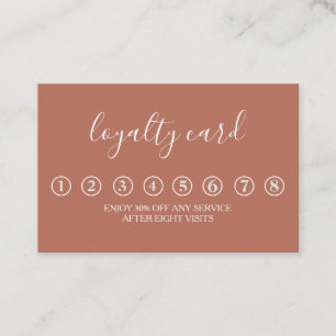 Modern Minimalist Black & White Loyalty Card