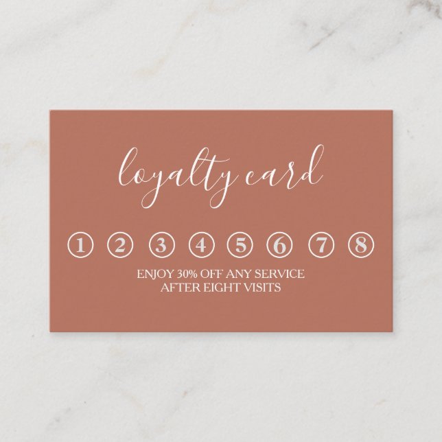Modern Minimalist Black & White Loyalty Card (Front)