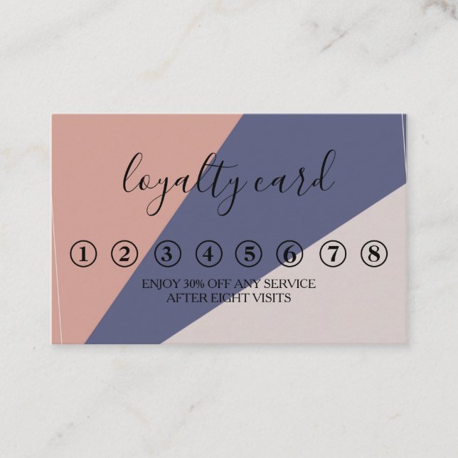 Modern Minimalist Black & White Loyalty Card (Front)