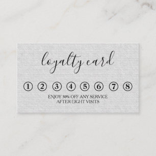 Modern Minimalist Black & White Loyalty Card