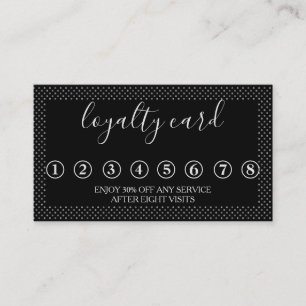 Modern Minimalist Black & White Loyalty Card