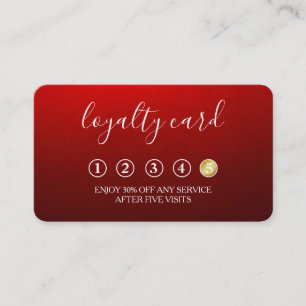 Modern Minimalist Black & White Loyalty Card