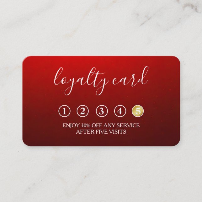 Modern Minimalist Black & White Loyalty Card (Front)