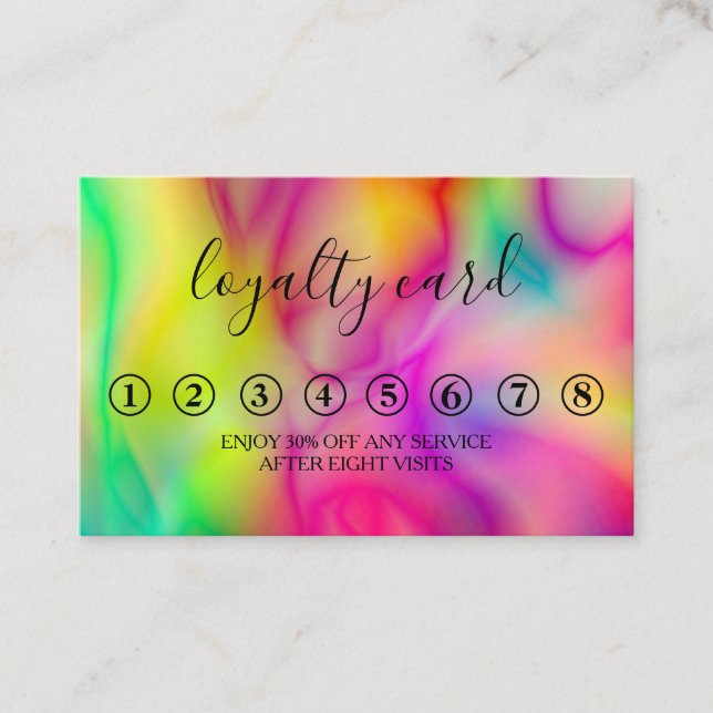 Modern Minimalist Black & White Loyalty Card (Front)