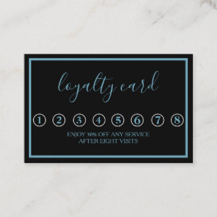 Modern Minimalist Black & White Loyalty Card