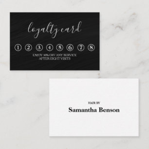 Modern Minimalist Black & White Loyalty Card
