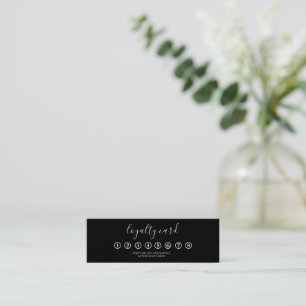 Modern Minimalist Black & White Loyalty Card