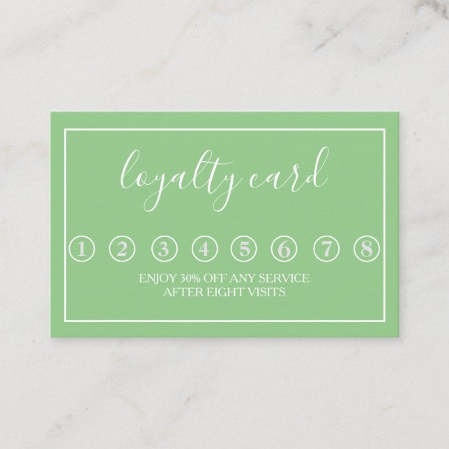 Modern Minimalist Black & White Loyalty Card (Front)