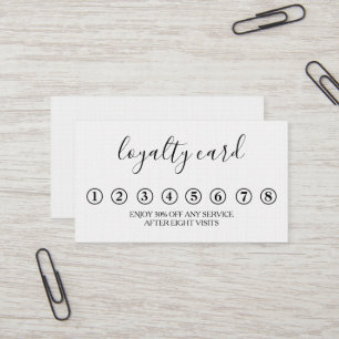 Modern Minimalist Black & White Loyalty Card