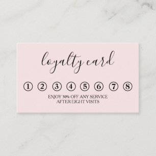 Modern Minimalist Black & White Loyalty Card