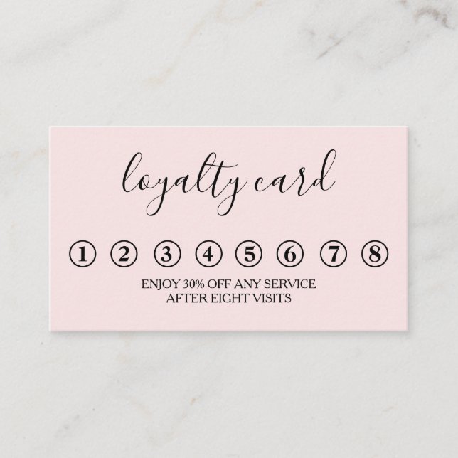 Modern Minimalist Black & White Loyalty Card (Front)