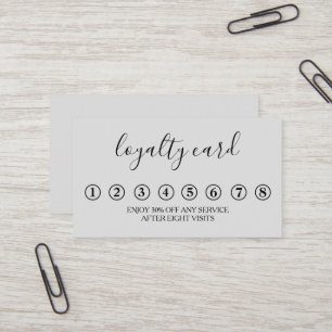 Modern Minimalist Black & White Loyalty Card