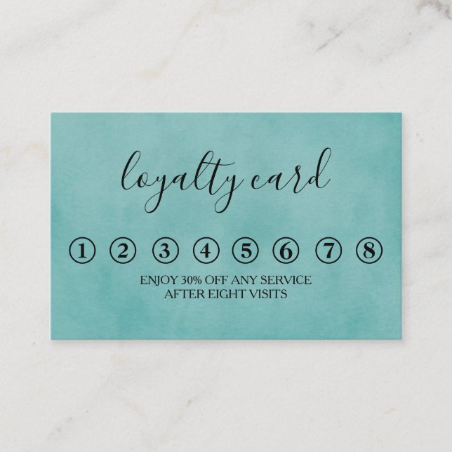 Modern Minimalist Black & White Loyalty Card (Front)