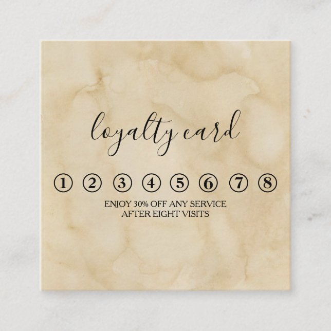 Modern Minimalist Black & White Loyalty Card (Front)