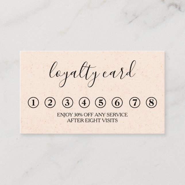 Modern Minimalist Black & White Loyalty Card (Front)
