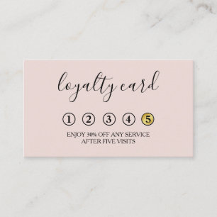 Modern Minimalist Black & White Loyalty Card