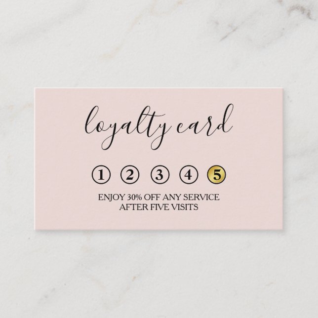 Modern Minimalist Black & White Loyalty Card (Front)