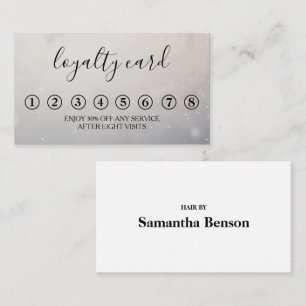 Modern Minimalist Black & White Loyalty Card