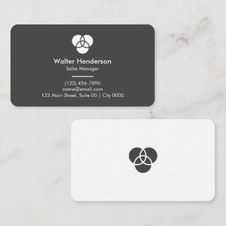 Modern Minimalist Black White Sleek Personal Value Business Card