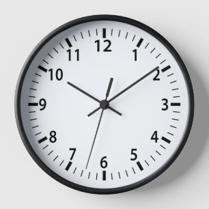 Modern Minimalist Black & White Wall Clock