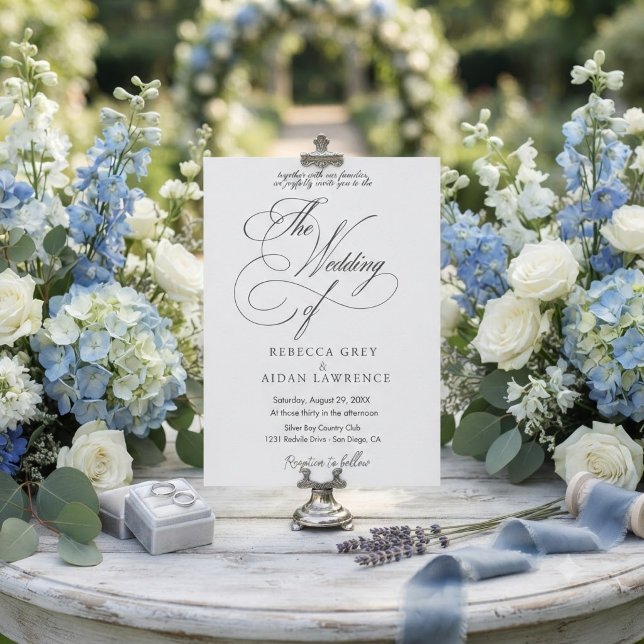 Modern Minimalist Black & White Wedding Invitation (Creator Uploaded)