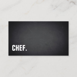 Modern Minimalist Blackboard Chef Professional Business Card