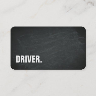 Modern Minimalist Blackboard DRIVER Professional Business Card