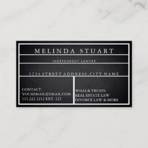 Modern Minimalist Blackboard Professional Business Card
