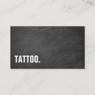 Modern Minimalist Blackboard Tattoo Professional B Business Card