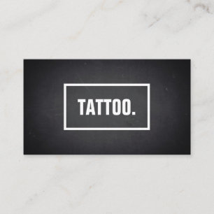 Modern Minimalist Blackboard Tattoo Professional Business Card
