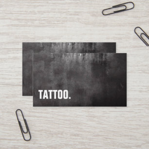 Modern Minimalist Blackboard Tattoo Professional Business Card