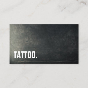 Modern Minimalist Blackboard Tattoo Professional Business Card