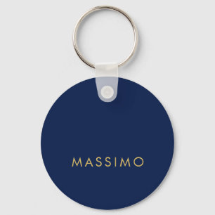 Modern Minimalist Blue Gold Professional Trendy Key Ring