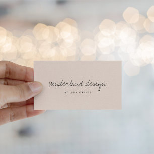 Modern minimalist blush pink business card
