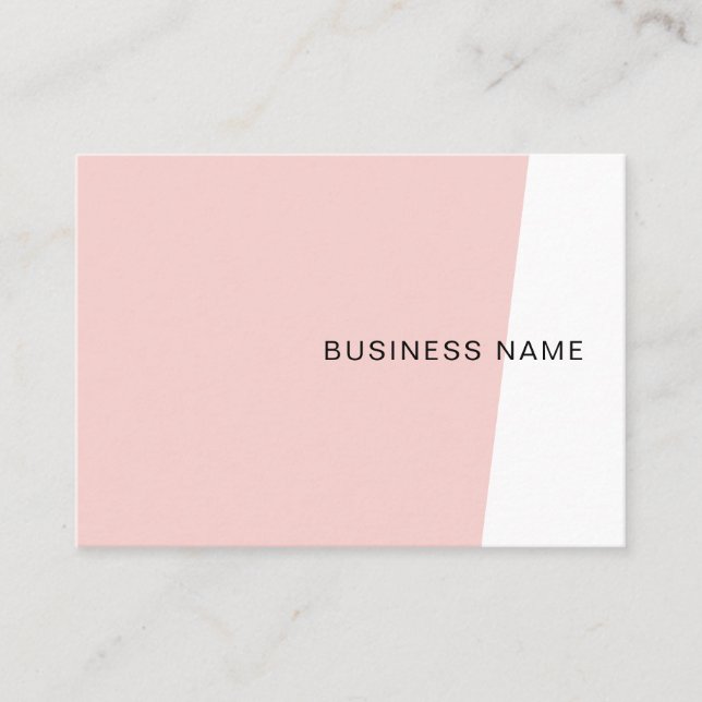 Modern Minimalist Blush Pink Elegant Template Business Card (Front)