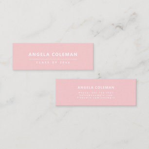 Modern Minimalist Blush Pink Graduation Name Card
