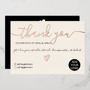 Modern minimalist blush pink order thank you