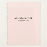 Modern Minimalist Blush Pink Planner<br><div class="desc">Simple and modern.</div>